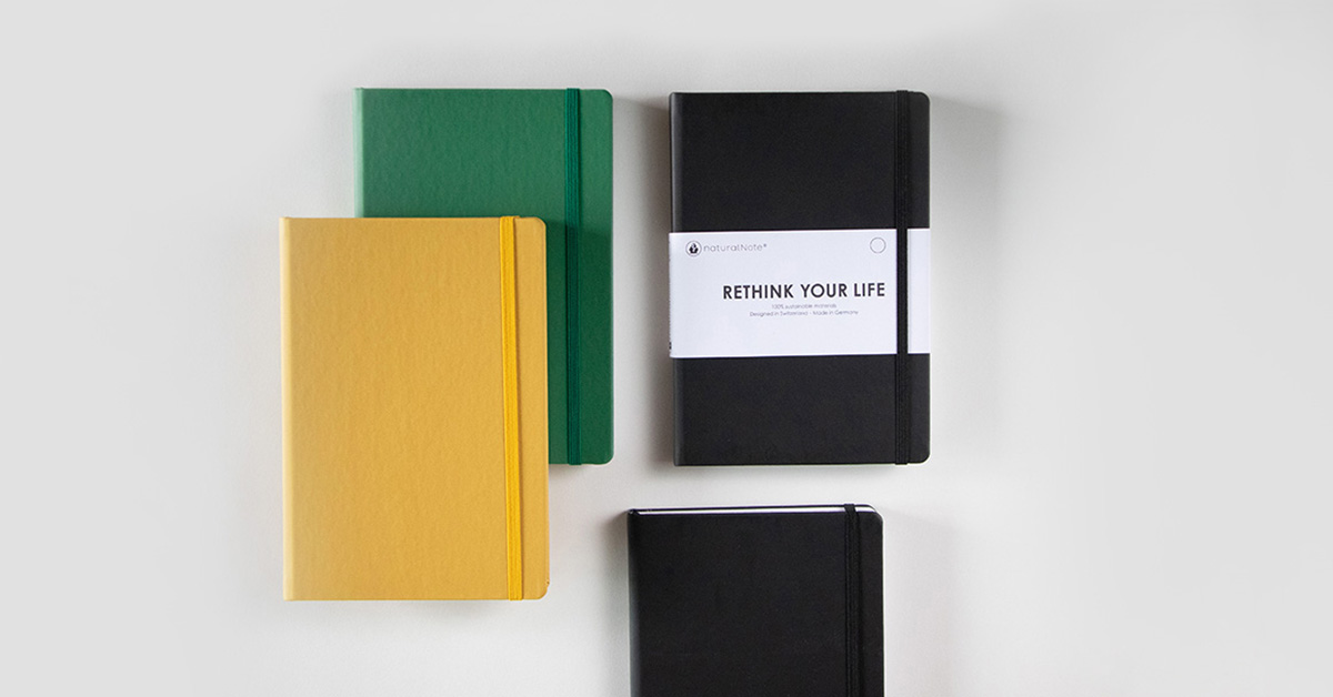 naturalNote stellt nachhaltige, zeitlose und qualitativ hochwertige  Notizbücher aus Up- und Recyclingmaterialien in Europa her. 