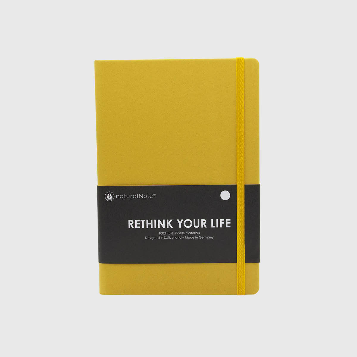 Nachhaltiges Bullet Journal Notizbuch gelb